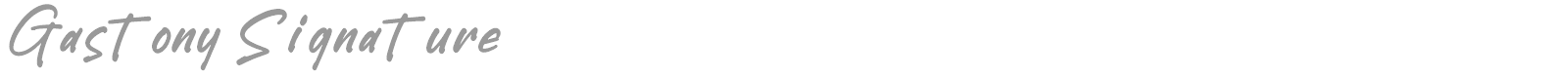 Gastony Signature font preview